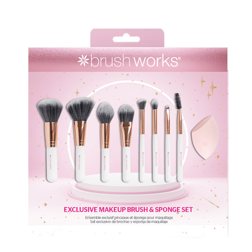 9 Piece Makeup Brush & Sponge Set