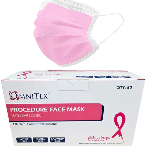 Disposable Protective Face Masks 50 Piece - Pink