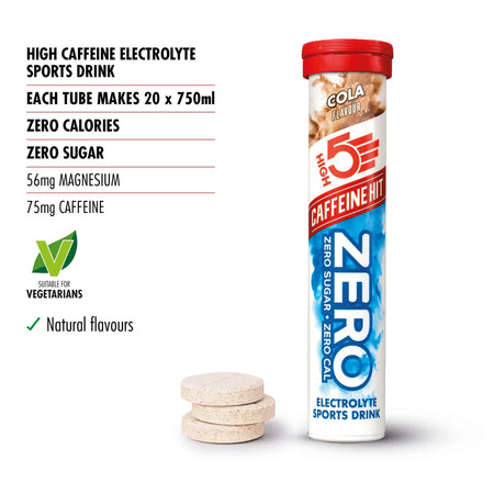 HIGH 5 ZERO SALTS TUBE COLA Electrolyte Drink - 8 Pack Box