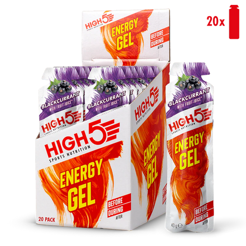 High 5 Energy Gel 20 Pack - Blackcurrant