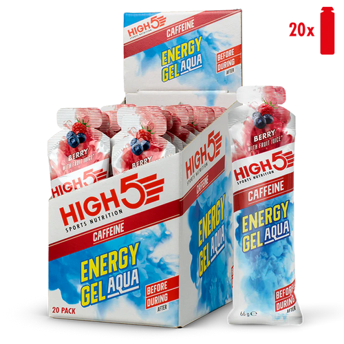 High 5 Aqua Energy Caffeine Gel 20 Pack Box - Berry