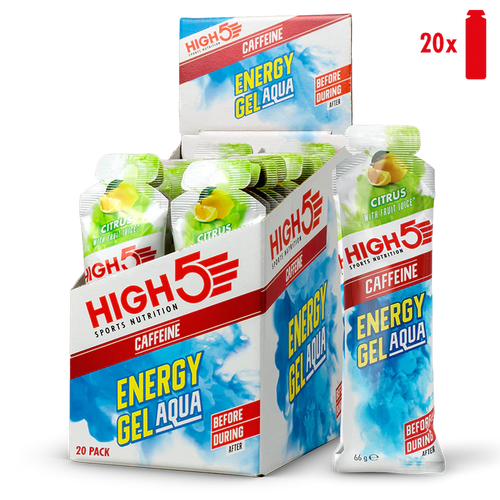 High 5 Aqua Energy Caffeine Gel 20 Pack Box - Citrus