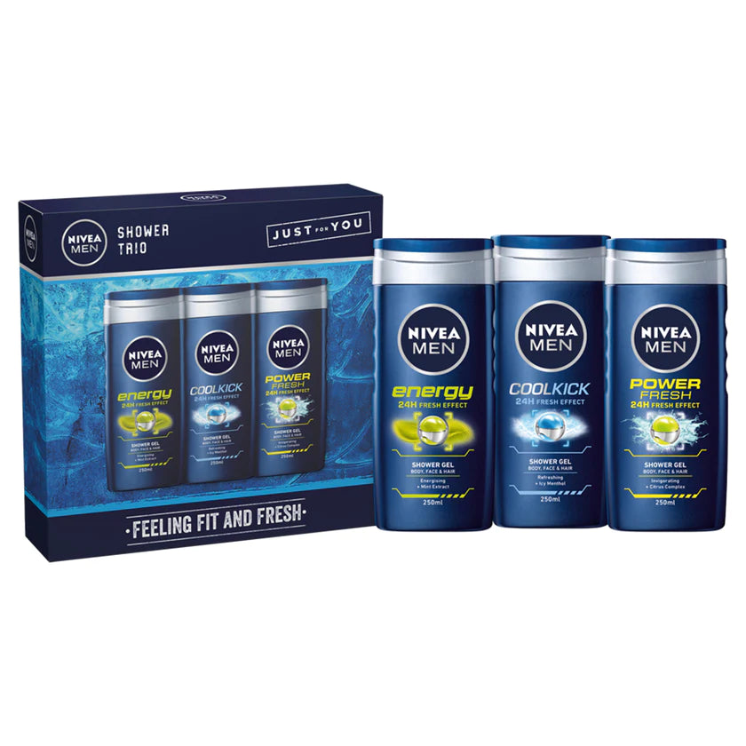 Nivea Fresh Kick Shower Gel Trio Set