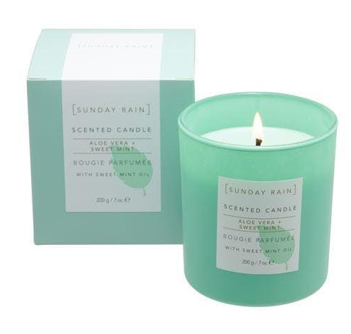 Aloe Vera & Sweet Mint Scented Candle