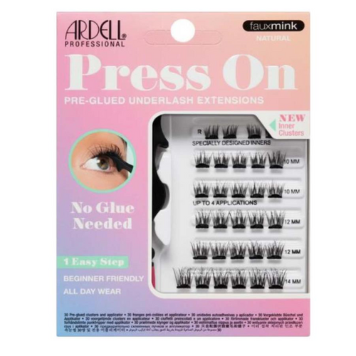 Press On Pre-Glued Lashes | Faux Mink Natural