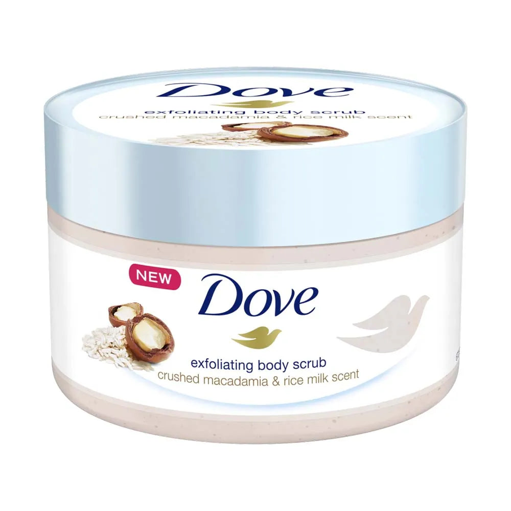 Macadamia & Rice Milk Exfoliating Body Scrub Jar 225ml
