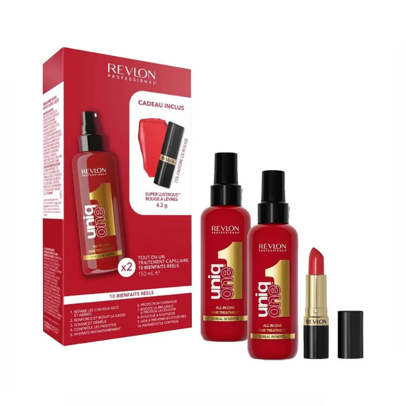 UniqOne Hair Treatment Duo & Lipstick Gift Set