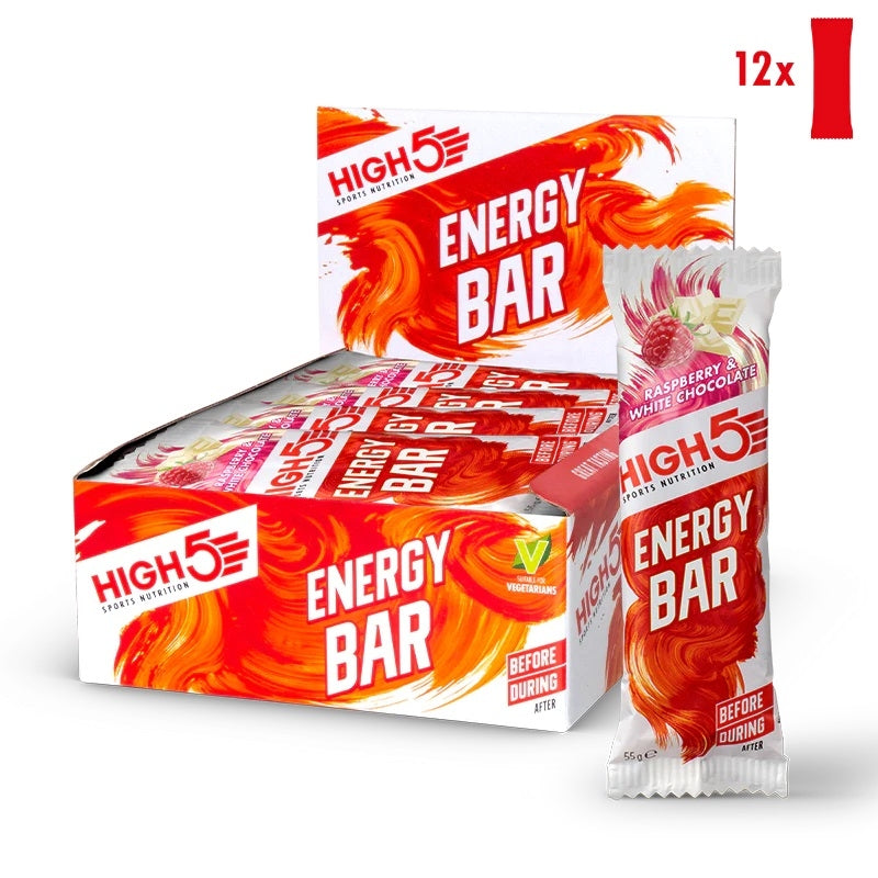 High 5 Energy Bar 12 Pack - Raspberry & White Chocolate