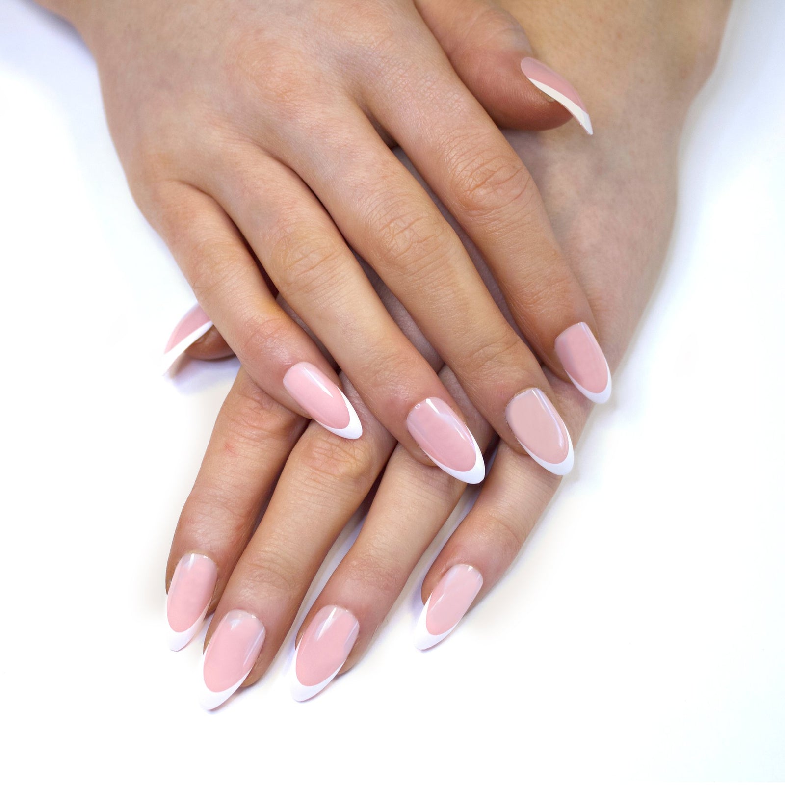 Frenchie Stiletto Nails