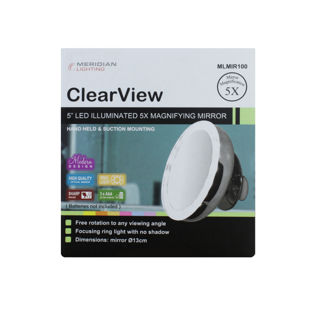 ClearView 5in Illuminated Magnification Mirror